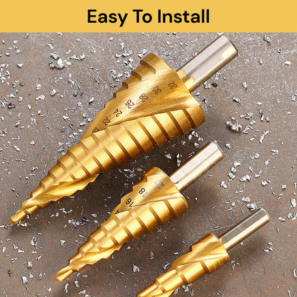 3PCs HSS Step Drill Set