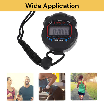 Digital LCD Handheld Stopwatch