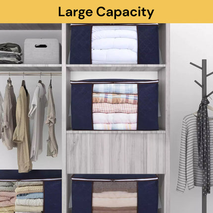 3PCs 90L Large Capacity Cloth Storage Bag