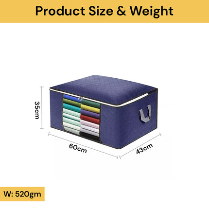 3PCs 90L Large Capacity Cloth Storage Bag