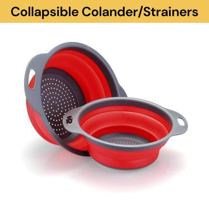 2PCs Collapsible Colander/Strainers