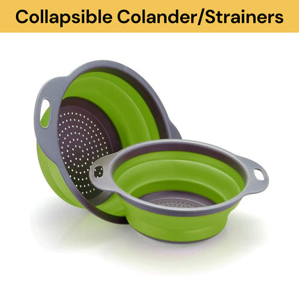 2PCs Collapsible Colander/Strainers