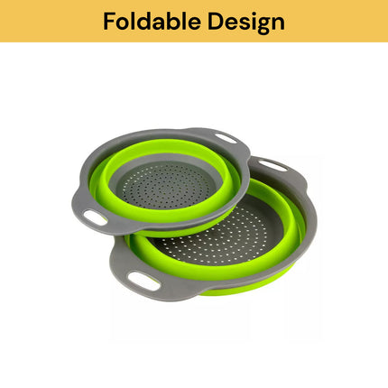 2PCs Collapsible Colander/Strainers