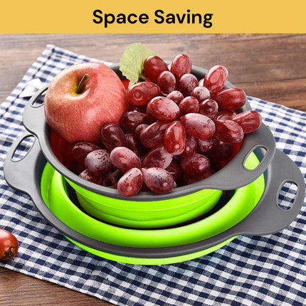 2PCs Collapsible Colander/Strainers