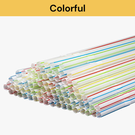 100pcs Flexible Disposable Straws - BPA-Free, Eco-Friendly