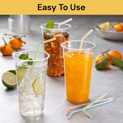 100pcs Flexible Disposable Straws - BPA-Free, Eco-Friendly