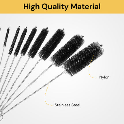 10PCs Nylon Long Straw Brushes