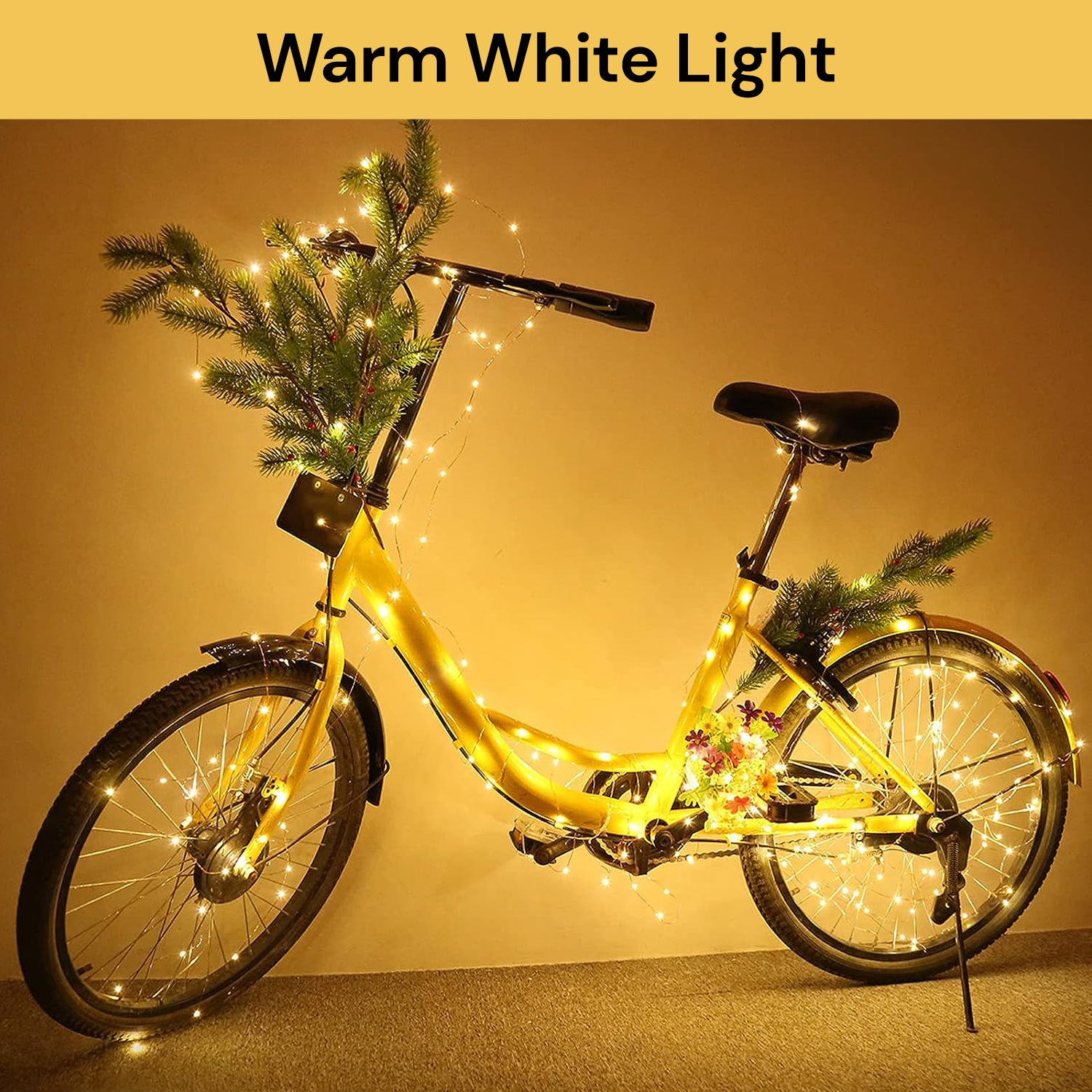 Fairy Lights Bicycle Christmas Lights 200 Warm White LED Fairy