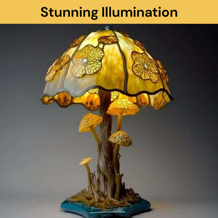 Mushroom Stained Glass Table Lamp