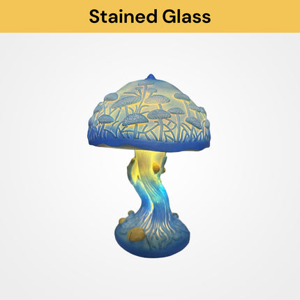 Mushroom Stained Glass Table Lamp