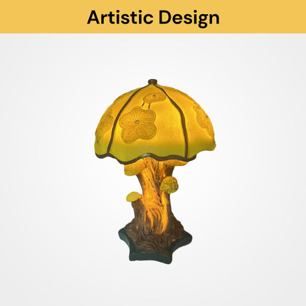 Mushroom Stained Glass Table Lamp