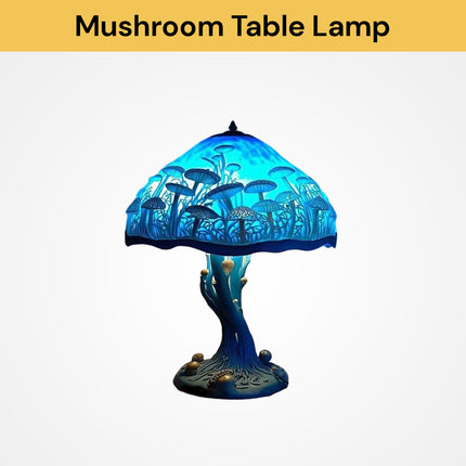 Mushroom Stained Glass Table Lamp