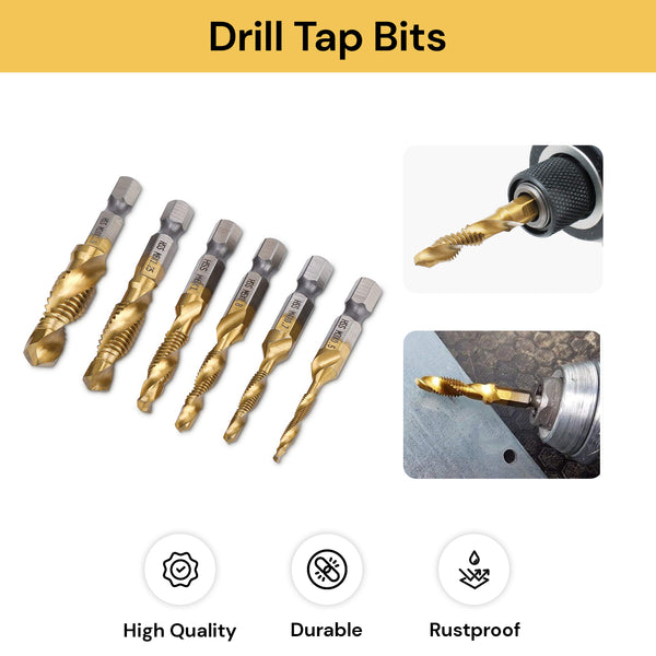 6PCs Drill Tap Bits