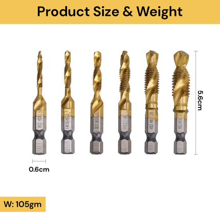 6PCs Drill Tap Bits