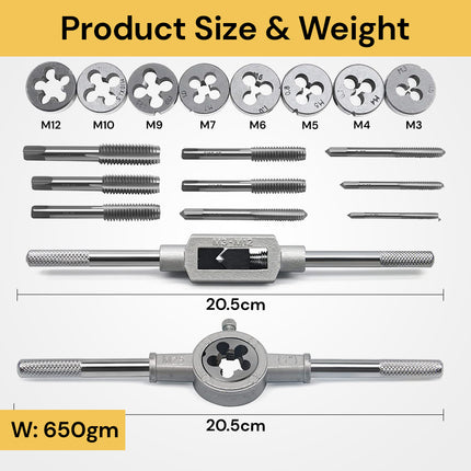 20pcs Tap and Die Set - Versatile, High-Quality