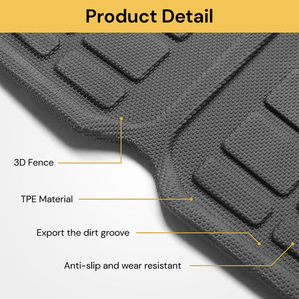 6PCs Tesla Model Y Boot Trunk Liner Mat Set