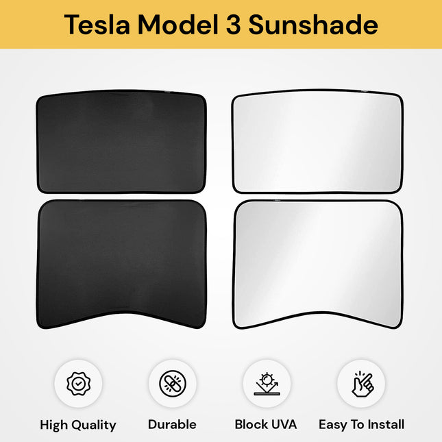 Tesla Model 3 Glass Roof Sunshade