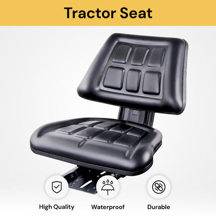 Adjustable Legroom Tractor Seat -Black - Ergonomic and Durable