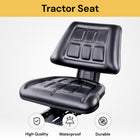 Adjustable Legroom Tractor Seat -Black - Ergonomic and Durable