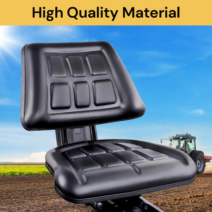 Adjustable Legroom Tractor Seat -Black - Ergonomic and Durable