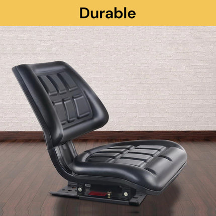 Adjustable Legroom Tractor Seat -Black - Ergonomic and Durable