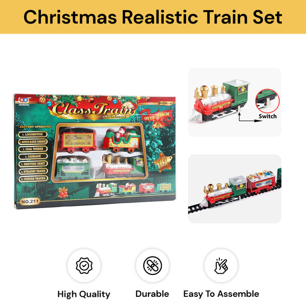 Christmas Realistic Electric Train Set