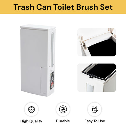 Trash Can Toilet Brush Set