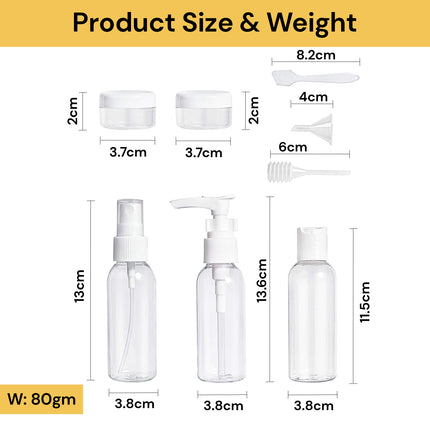 8PCs Travel Bottles Set for Toiletries