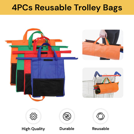 4PCs Reusable Trolley Bags