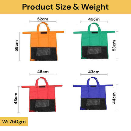 4PCs Reusable Trolley Bags