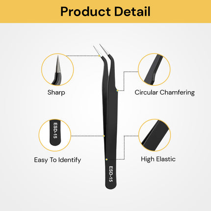 6PCs Precision Tweezers