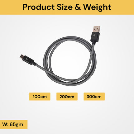 Net Braid Type C USB Charging Cable