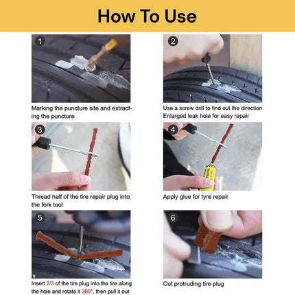 Tubeless Tyre Puncture Repair Kit