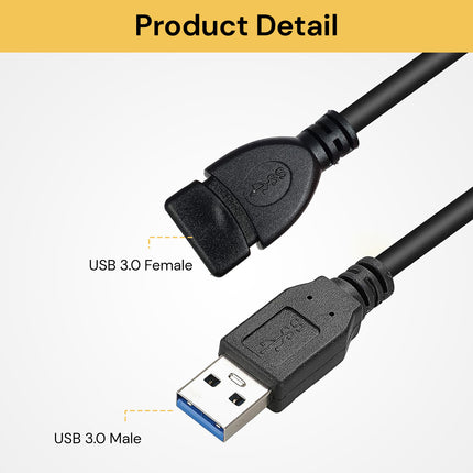 USB 3.0 Male To Female Extension Cable