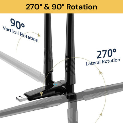 AX1800Mbps WiFi6 Dual Antenna USB Adapter