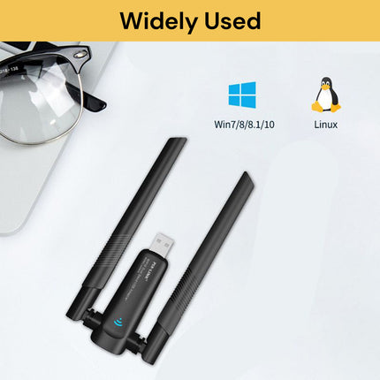 AX1800Mbps WiFi6 Dual Antenna USB Adapter