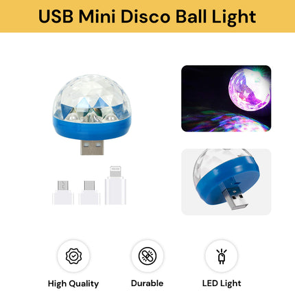 USB Mini Disco Ball LED Light