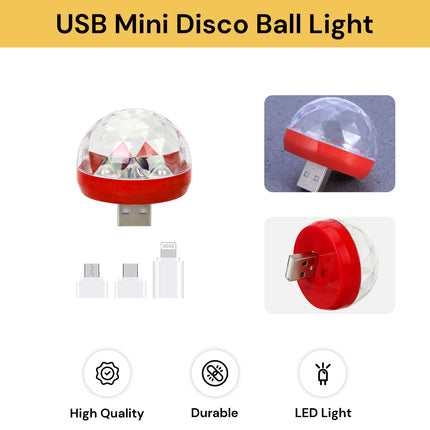 USB Mini Disco Ball LED Light