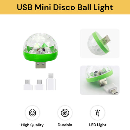 USB Mini Disco Ball LED Light