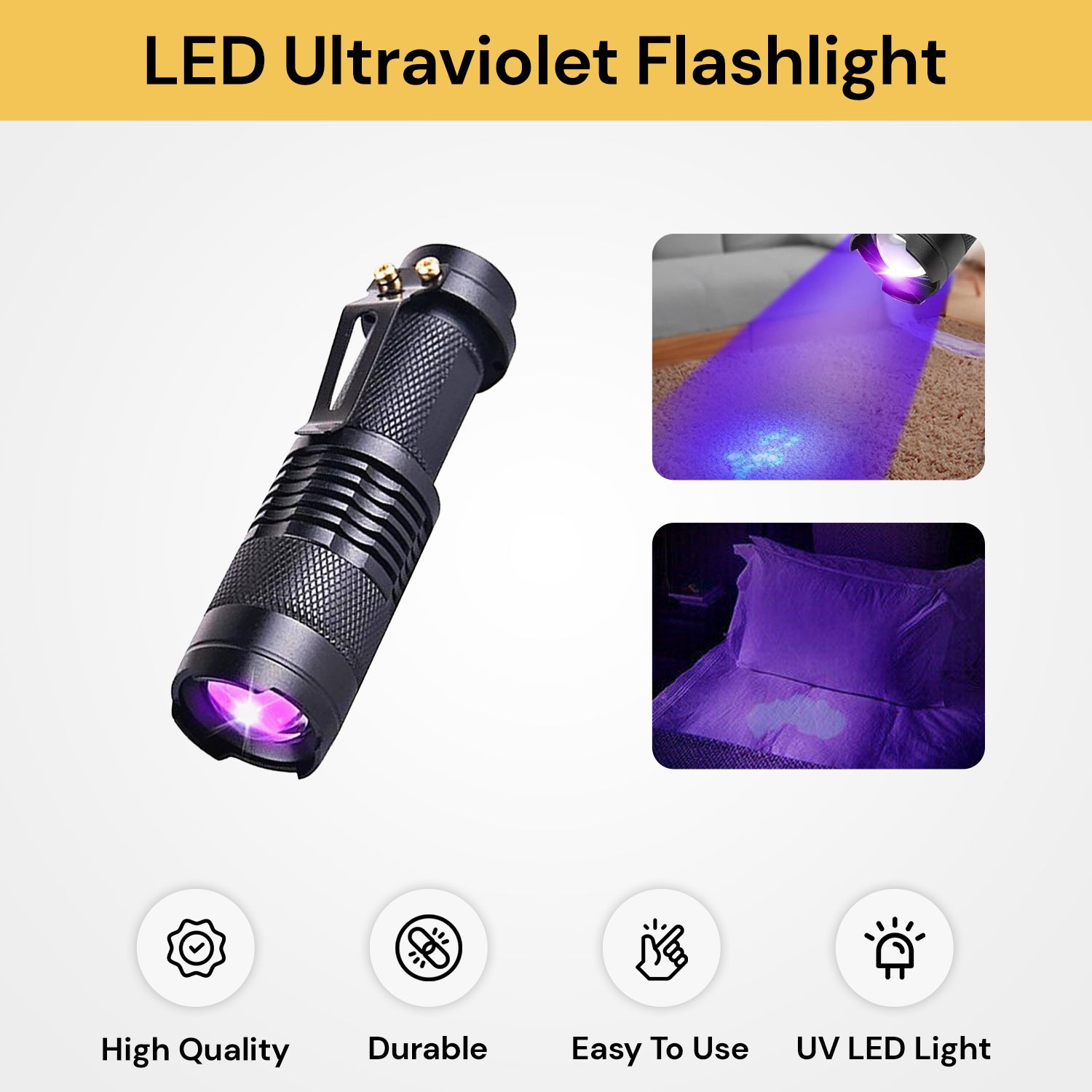 Ultraviolet Led Flashlight LED Ultraviolet Flashlight