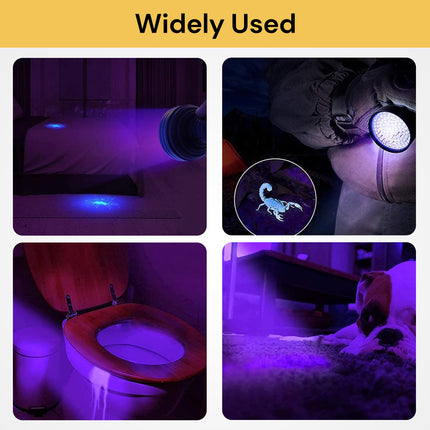 100 LEDs UV Flashlight