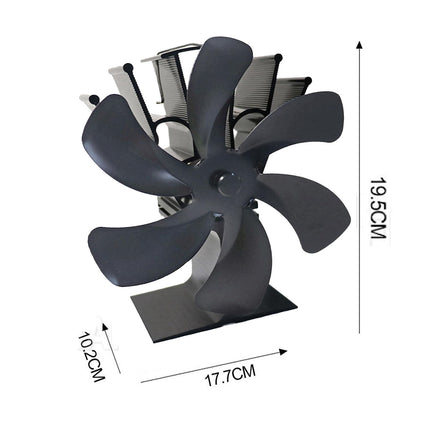 6 Blades Wood Heater Fan