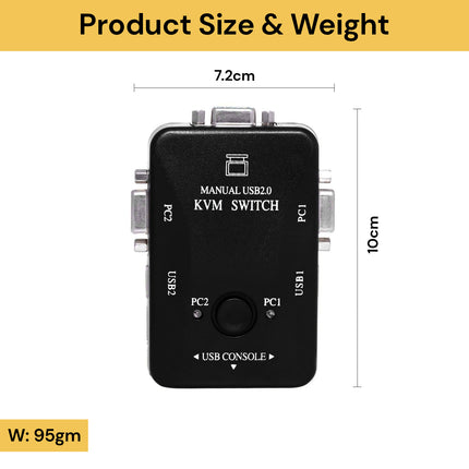 Dual Port Manual USB 2.0 KVM VGA Switch