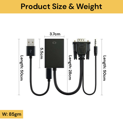 VGA to HDMI Converter Adapter