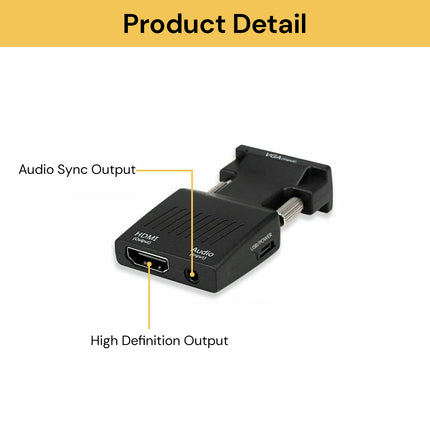 VGA Male To HDMI Female Adapter