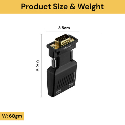 VGA Male To HDMI Female Adapter