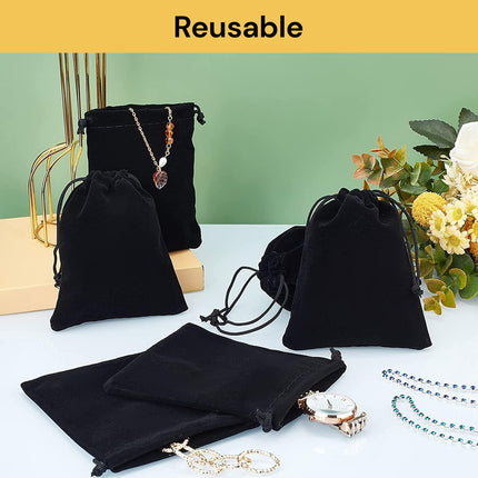 50PCs Drawstring Velvet Pouch