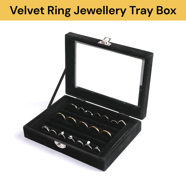 Velvet Ring Jewellery Tray Box