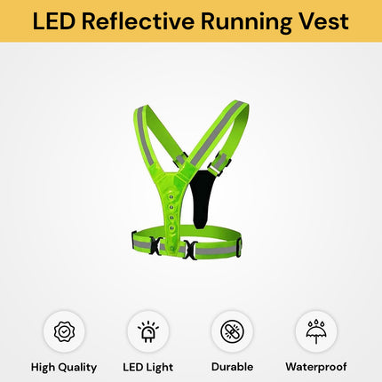 LED Reflective Running Vest