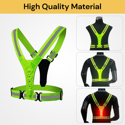 LED Reflective Running Vest